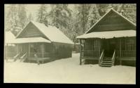 Allenby townsite houses in snow, ca. 1926, front
