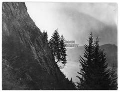Before construction of Slocan – Silverton Road at lower Slocan Lake