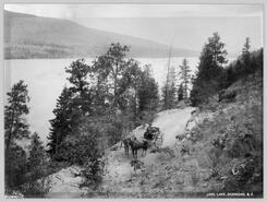Horse and buggy on Long Lake Road (Kalamalka Lake)
