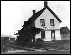 C.P.R. rail depot located at Cascade