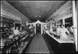 Interior of Louis Jones' Ice Cream Parlour