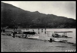 C.M. & S. aircraft on beach at Kaslo
