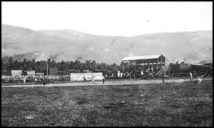 Baseball game between Enderby and Revelstoke at the recreation grounds