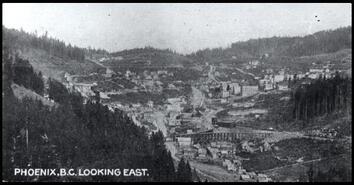 Mining town of Phoenix, B.C. looking east 