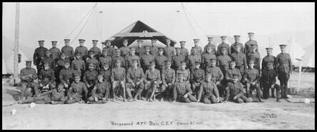 "Sergeants" 47th Battalion, Canadian Expeditionary Force at Camp Vernon
