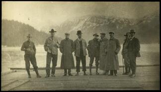 Group of men on dock at Anyox
