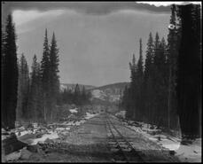Construction of the Kettle Valley Railway west of Summerland