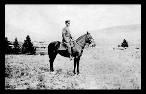 Frederick Charles Strongitharm on horseback