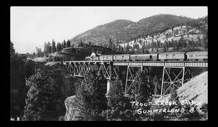 Trout Creek bridge, Kettle Valley Railway, Summerland