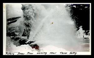 Rotary plow clearing avalanche debris, Three Valley