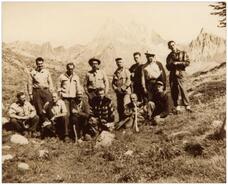 Group at Jumbo Pass in the Purcell Divide, being considered for an east-west highway