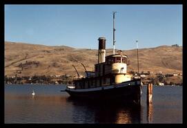 S.S. Naramata, tug on Okanagan Lake, the day before it was towed to Penticton