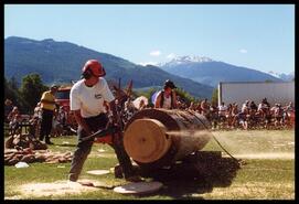 Revelstoke Timber Days chainsaw contestants