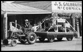Farmall' tractor & trailer, J.S. Galbraith & Sons entry in the Vernon Days parade