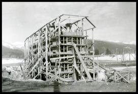 Structure connected with the construction of the Trans Canada Highway bridge