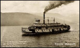 "C.P.R. steamer 'Rossland' on the Arrow Lakes, B.C."