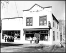 Trail Cafe and Beau Monde Barber Shop on Bay Ave.