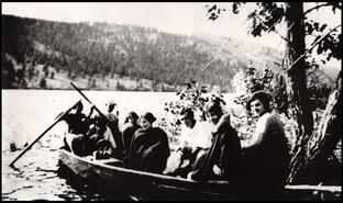 Group boating on Nicola Lake