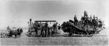 Andy Glen's tractor and thresher