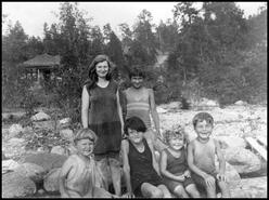 Group of children at a beach
