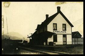 First C.P.R. station at Cascade