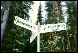 Nordic trail signs at Silver Star Mountain, made by Nancy Crerar