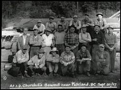 Crew at J.D. Churchill's Sawmill near Falkland