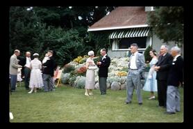 Wedding reception for Mary Ellison and Peter Bailey at the home of Vernon and Mabel Ellison, Oyama