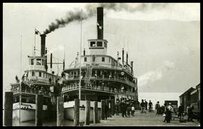 S.S. Rossland and S.S. Bonnington at dock