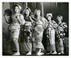 Five Japanese ladies dancing