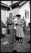 Baby Beverly with god parents in Nelson