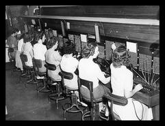 Okanagan Telephone switchboard operators at the Vernon telephone company
