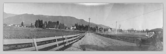 T.K. Smith in car, headed south on Okanagan St. towards his home.