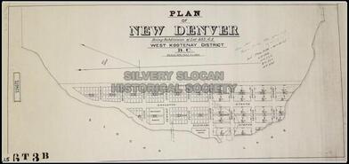 Plan of New Denver, showing subdivision of part of Lot 432.G.I, West Kootenay