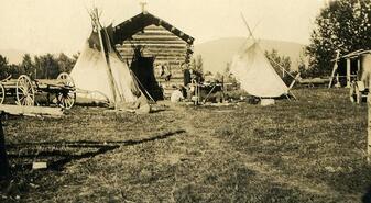 First Nations encampment on the Creston Flats near Nick's Island