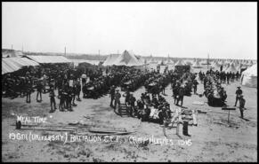 Meal time - 196th (University) Battalion, C.E.F., Camp Hughes, Manitoba