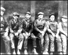 Zinc plant crew in early years of Trail zinc operations