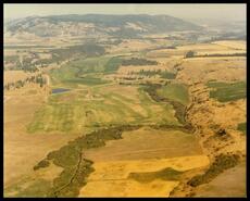Aerial of O'Keefe Ranch and Spallumcheen Golf Course area