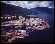 Aerial  view of Adams Lake Lumber Company sawmill