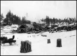 Sawmill in winter