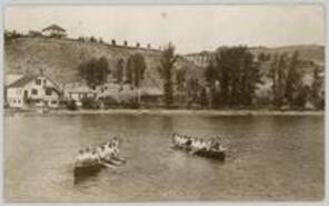 War Canoes off Lower Summerland