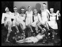 "Theofulus Dance Troupe" made up of members of the Junior Chamber of Commerce in costume