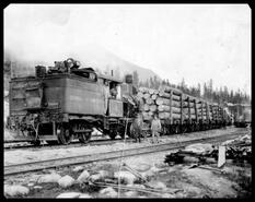 Columbia River Lumber Company logging and train crew