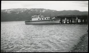 S.M. Simpson Ltd. -- MV Manhattan tug docked at sawmill
