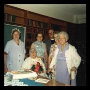 Sarah Webb celebrating her 105th birthday at Mt. St. Francis Hospital, Nelson