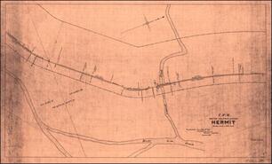 Plan of C.P.R. track, sheds and buildings at Hermit