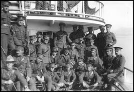 Members of 11th Canadian Mounted Rifles on the S.S. Sicamous