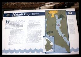 Kekuli Bay Park entrance sign at official opening