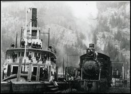 S.S. Slocan and C.P.R. engine #1310