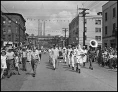 Al Tognotti's underwear band in 1951 Jubilee parade